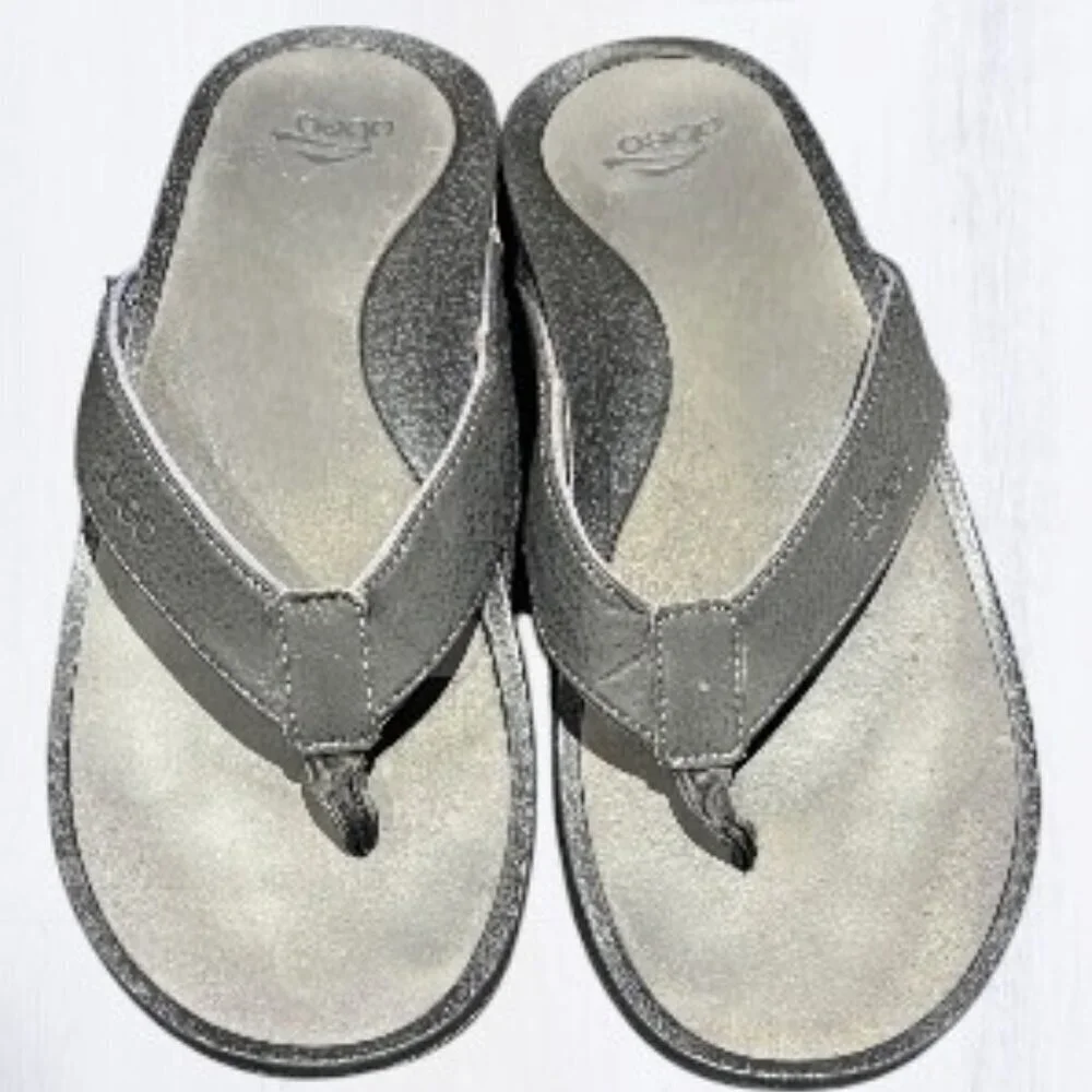 ABEO Zuma Post Flip Flop Sandals Black Size 12